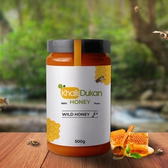 ✅  𝗪𝗶𝗹𝗱 𝗛𝗼𝗻𝗲𝘆 (𝟱𝟬𝟬𝗴𝗺) – Small Bee / جنگلی چھوٹی مکھی کا خالص شہد